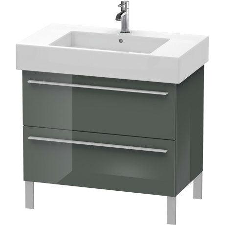 Duravit X-Large 31" x 23" x 18" Dolomite Gray Finish Two Drawer Floorstanding Vanity Unit (XL654303838)