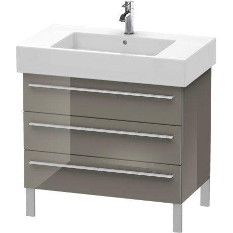 Duravit X-Large 31" x 23" x 18" Flannel Gray Finish Three Drawer Floorstanding Vanity Unit (XL655308989)
