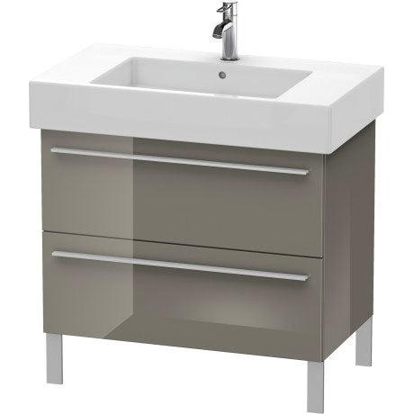 Duravit X-Large 31" x 23" x 18" Flannel Gray Finish Two Drawer Floorstanding Vanity Unit (XL654308989)