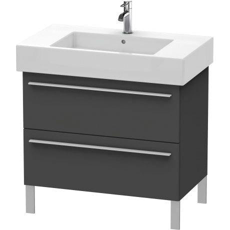 Duravit X-Large 31" x 23" x 18" Graphite Finish Two Drawer Floorstanding Vanity Unit (XL654304949)