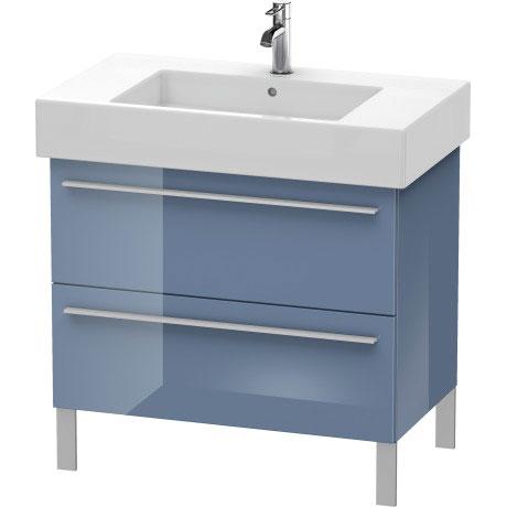 Duravit X-Large 31" x 23" x 18" Stone Blue High Gloss Finish Two Drawer Floorstanding Vanity Unit (XL654304747)