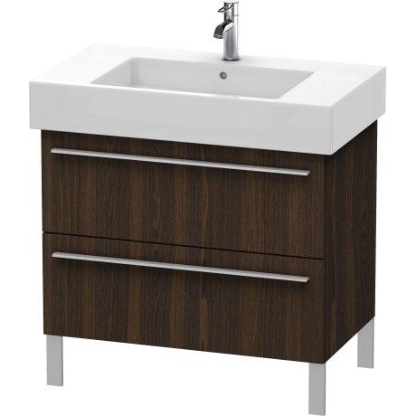 Duravit X-Large 31" x 23" x 18" Walnut Brushed Finish Two Drawer Floorstanding Vanity Unit (XL654306969)