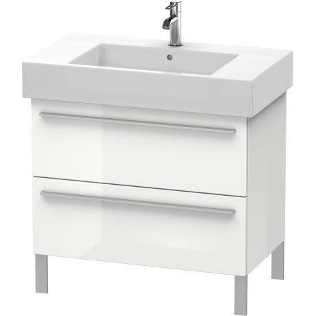 Duravit X-Large 31" x 23" x 18" Walnut Dark Finish Two Drawer Floorstanding Vanity Unit (XL654302121)