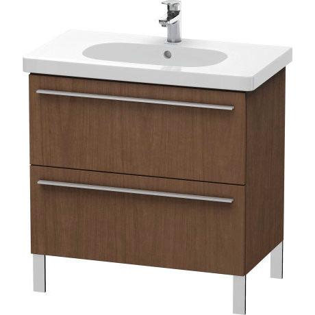 Duravit X-Large 31" x 26" x 18" American Walnut Finish Two Drawer Floorstanding Vanity Unit (XL651601313)