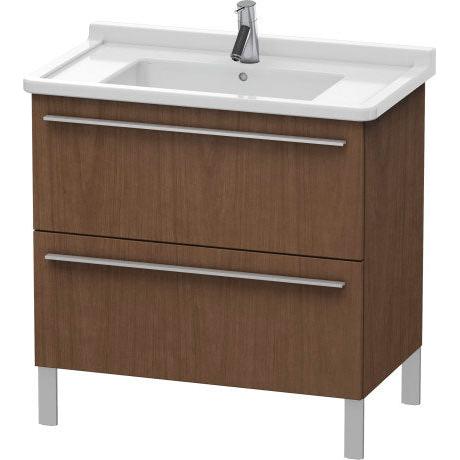 Duravit X-Large 31" x 26" x 18" American Walnut Finish Two Drawer Floorstanding Vanity Unit (XL653601313)