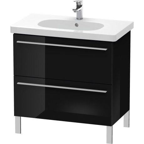 Duravit X-Large 31" x 26" x 18" Black Finish Two Drawer Floorstanding Vanity Unit (XL651604040)
