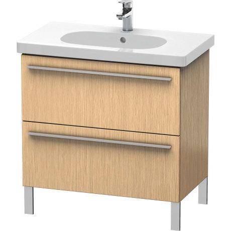 Duravit X-Large 31" x 26" x 18" Brushed Oak Finish Two Drawer Floorstanding Vanity Unit (XL651601212)