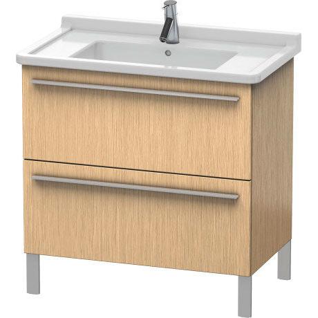 Duravit X-Large 31" x 26" x 18" Brushed Oak Finish Two Drawer Floorstanding Vanity Unit (XL653601212)