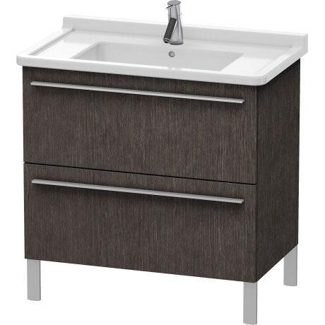 Duravit X-Large 31" x 26" x 18" Dark Brushed Oak Finish Two Drawer Floorstanding Vanity Unit (XL653607272)