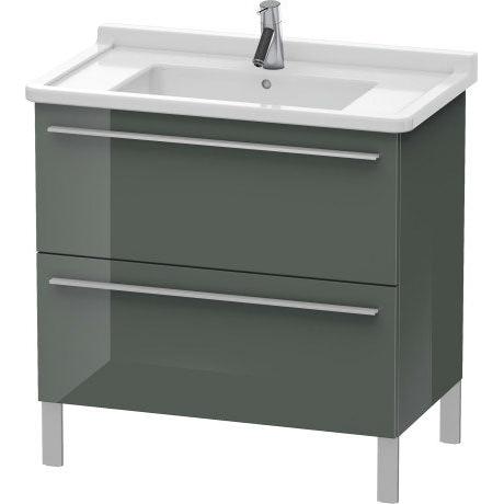 Duravit X-Large 31" x 26" x 18" Dolomite Gray Finish Two Drawer Floorstanding Vanity Unit (XL653603838)