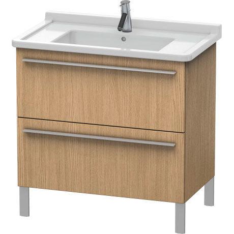 Duravit X-Large 31" x 26" x 18" European Oak Finish Two Drawer Floorstanding Vanity Unit (XL653605252)