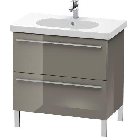 Duravit X-Large 31" x 26" x 18" Flannel Gray Finish Two Drawer Floorstanding Vanity Unit (XL651608989)