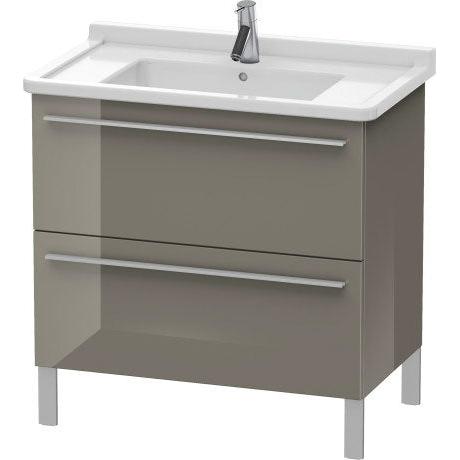 Duravit X-Large 31" x 26" x 18" Flannel Gray Finish Two Drawer Floorstanding Vanity Unit (XL653608989)