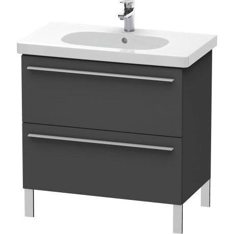 Duravit X-Large 31" x 26" x 18" Graphite Finish Two Drawer Floorstanding Vanity Unit (XL651604949)