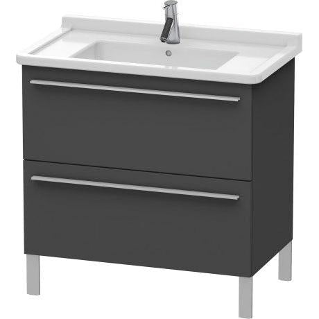 Duravit X-Large 31" x 26" x 18" Graphite Finish Two Drawer Floorstanding Vanity Unit (XL653604949)