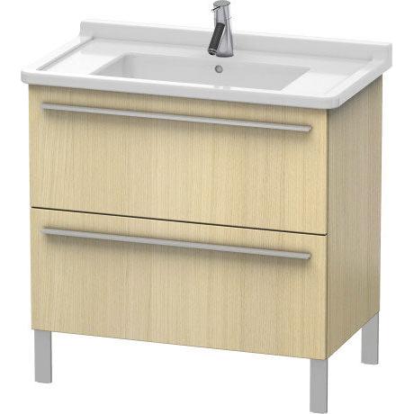Duravit X-Large 31" x 26" x 18" Mediterranean Oak Finish Two Drawer Floorstanding Vanity Unit (XL653607171)