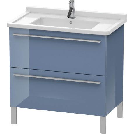 Duravit X-Large 31" x 26" x 18" Stone Blue High Gloss Finish Two Drawer Floorstanding Vanity Unit (XL653604747)
