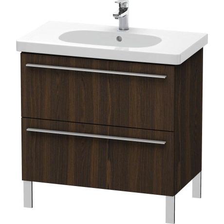 Duravit X-Large 31" x 26" x 18" Walnut Brushed Finish Two Drawer Floorstanding Vanity Unit (XL651606969)
