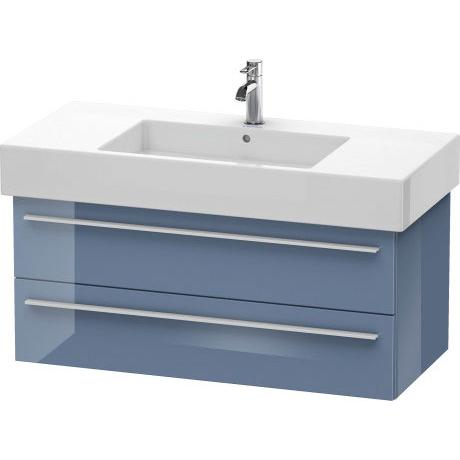 Duravit X-Large 39" x 18" x 18" Stone Blue High Gloss Finish Wall-Mounted Vanity Unit (XL635304747)