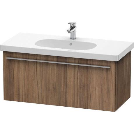 Duravit X-Large 39" x 18" x 18" Walnut Finish One Drawer Wall-Mounted Vanity Unit (XL604907979)