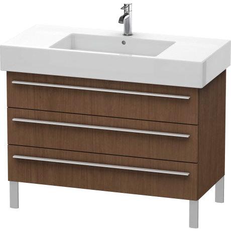 Duravit X-Large 39" x 23" x 18" American Walnut Finish Three Drawer Floorstanding Vanity Unit (XL655401313)