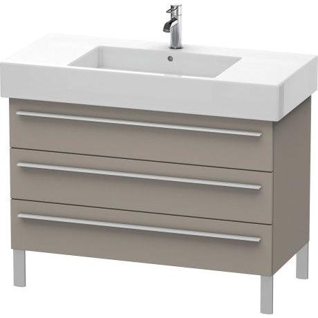 Duravit X-Large 39" x 23" x 18" Basalt Finish Three Drawer Floorstanding Vanity Unit (XL655404343)