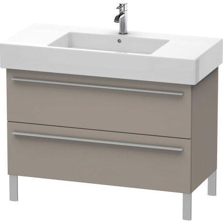 Duravit X-Large 39" x 23" x 18" Basalt Finish Two Drawer Floorstanding Vanity Unit (XL654404343)