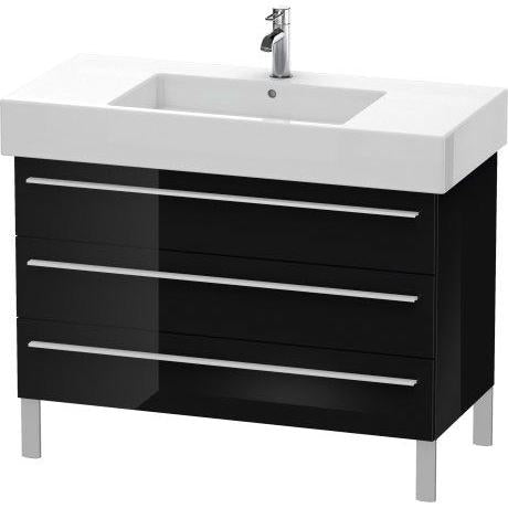 Duravit X-Large 39" x 23" x 18" Black Finish Three Drawer Floorstanding Vanity Unit (XL655404040)