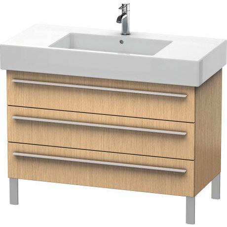 Duravit X-Large 39" x 23" x 18" Brushed Oak Finish Three Drawer Floorstanding Vanity Unit (XL655401212)