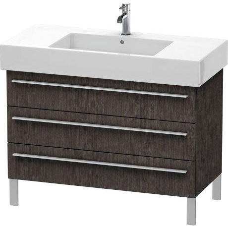 Duravit X-Large 39" x 23" x 18" Dark Brushed Oak Finish Three Drawer Floorstanding Vanity Unit (XL655407272)