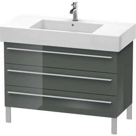 Duravit X-Large 39" x 23" x 18" Dolomite Gray Finish Three Drawer Floorstanding Vanity Unit (XL655403838)