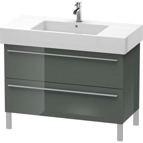 Duravit X-Large 39" x 23" x 18" Dolomite Gray Finish Two Drawer Floorstanding Vanity Unit (XL654403838)