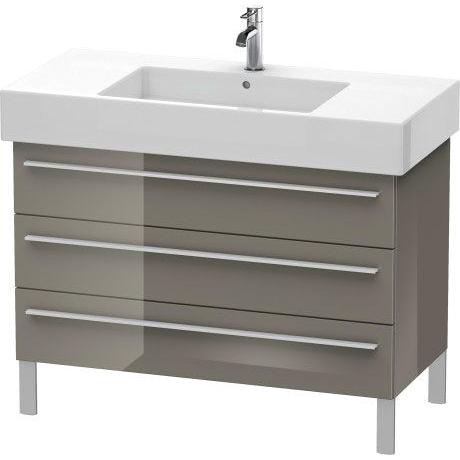 Duravit X-Large 39" x 23" x 18" Flannel Gray Finish Three Drawer Floorstanding Vanity Unit (XL655408989)