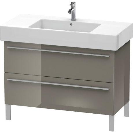 Duravit X-Large 39" x 23" x 18" Flannel Gray Finish Two Drawer Floorstanding Vanity Unit (XL654408989)