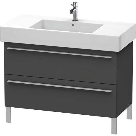 Duravit X-Large 39" x 23" x 18" Graphite Finish Two Drawer Floorstanding Vanity Unit (XL654404949)