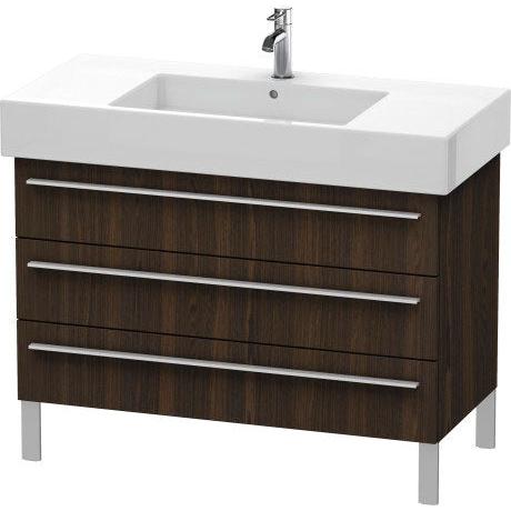 Duravit X-Large 39" x 23" x 18" Walnut Brushed Finish Three Drawer Floorstanding Vanity Unit (XL655406969)