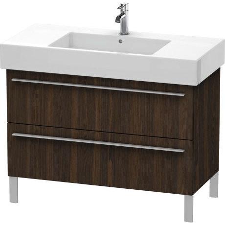 Duravit X-Large 39" x 23" x 18" Walnut Brushed Finish Two Drawer Floorstanding Vanity Unit (XL654406969)