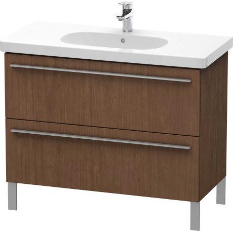 Duravit X-Large 39" x 26" x 18" American Walnut Finish Two Drawer Floorstanding Vanity Unit (XL651701313)