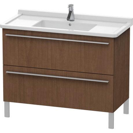 Duravit X-Large 39" x 26" x 18" American Walnut Finish Two Drawer Floorstanding Vanity Unit (XL653701313)