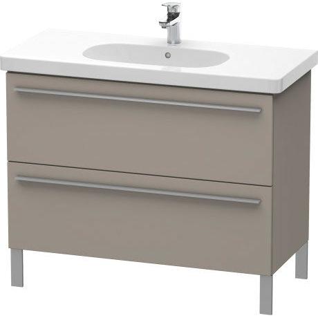Duravit X-Large 39" x 26" x 18" Basalt Finish Two Drawer Floorstanding Vanity Unit (XL651704343)