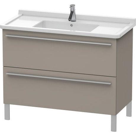 Duravit X-Large 39" x 26" x 18" Basalt Finish Two Drawer Floorstanding Vanity Unit (XL653704343)