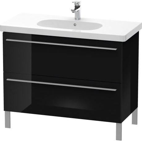 Duravit X-Large 39" x 26" x 18" Black Finish Two Drawer Floorstanding Vanity Unit (XL651704040)