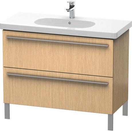 Duravit X-Large 39" x 26" x 18" Brushed Oak Finish Two Drawer Floorstanding Vanity Unit (XL651701212)