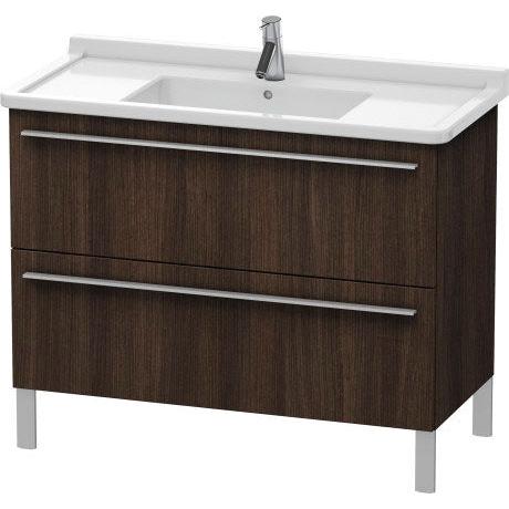 Duravit X-Large 39" x 26" x 18" Chestnut Dark Finish Two Drawer Floorstanding Vanity Unit (XL653705353)