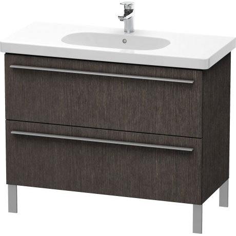 Duravit X-Large 39" x 26" x 18" Dark Brushed Oak Finish Two Drawer Floorstanding Vanity Unit (XL651707272)