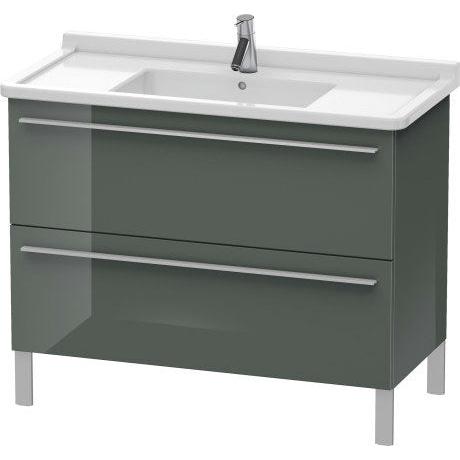 Duravit X-Large 39" x 26" x 18" Dolomite Gray Finish Two Drawer Floorstanding Vanity Unit (XL653703838)