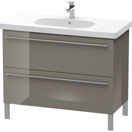 Duravit X-Large 39" x 26" x 18" Flannel Gray Finish Two Drawer Floorstanding Vanity Unit (XL651708989)