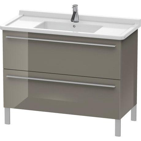 Duravit X-Large 39" x 26" x 18" Flannel Gray Finish Two Drawer Floorstanding Vanity Unit (XL653708989)