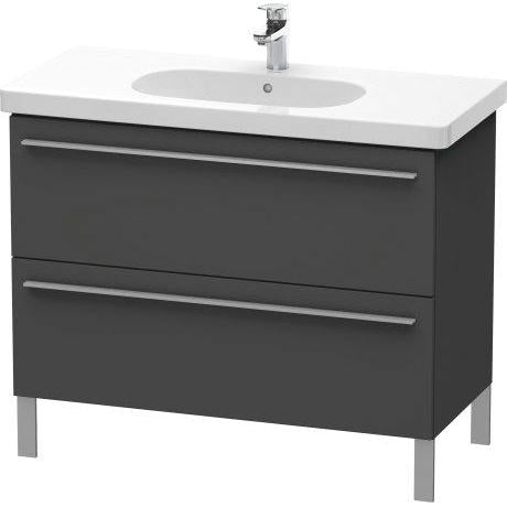 Duravit X-Large 39" x 26" x 18" Graphite Finish Two Drawer Floorstanding Vanity Unit (XL651704949)
