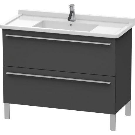 Duravit X-Large 39" x 26" x 18" Graphite Finish Two Drawer Floorstanding Vanity Unit (XL653704949)